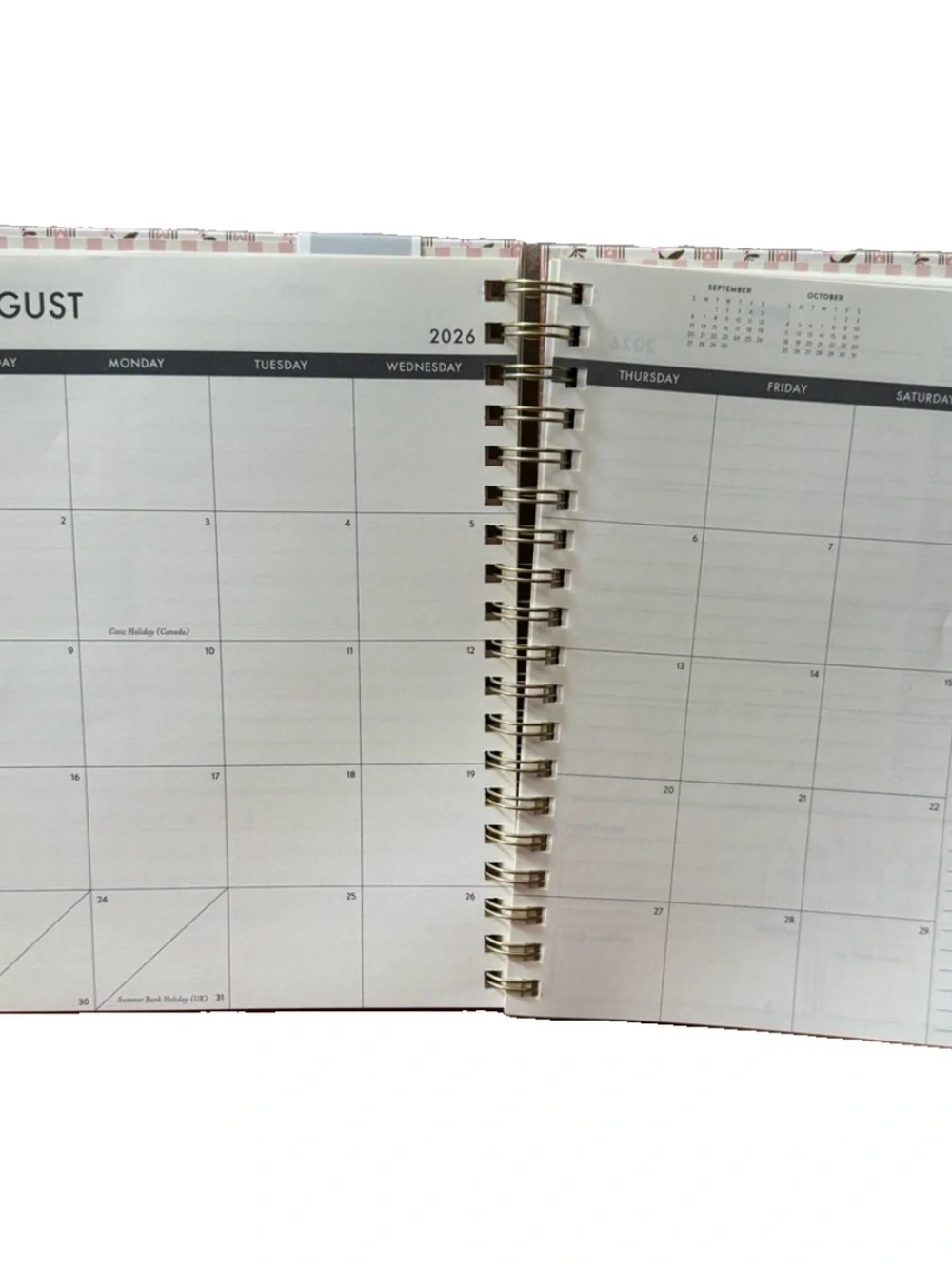 Eccolo Planner 2026- 2027 18-Month Weekly & Monthly Planner Hard Cover 10x8”